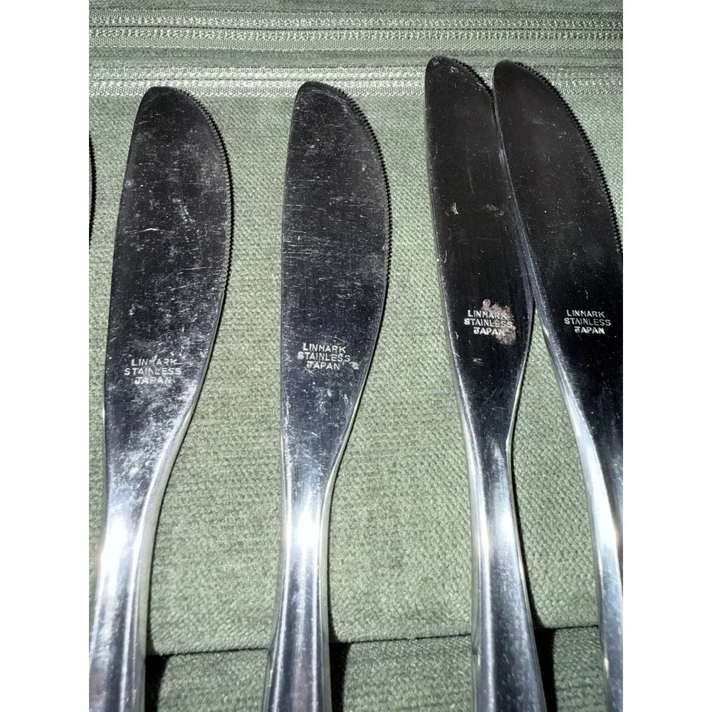 11 Linmark LNM1 Stainless Modern Solid Knives & Spoons Flatware Japan